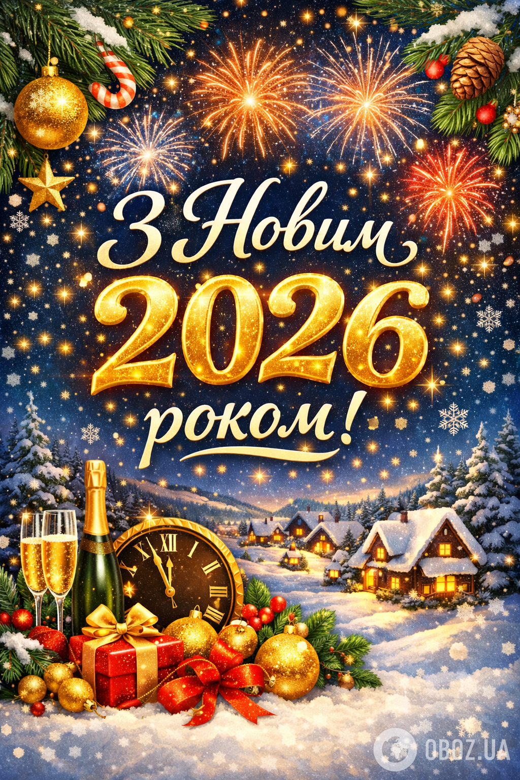 Привітання з Новим роком-2026: побажання, які піднімуть настрій