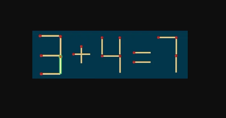 Как переместить спичку, чтобы пример был правильным: головоломка