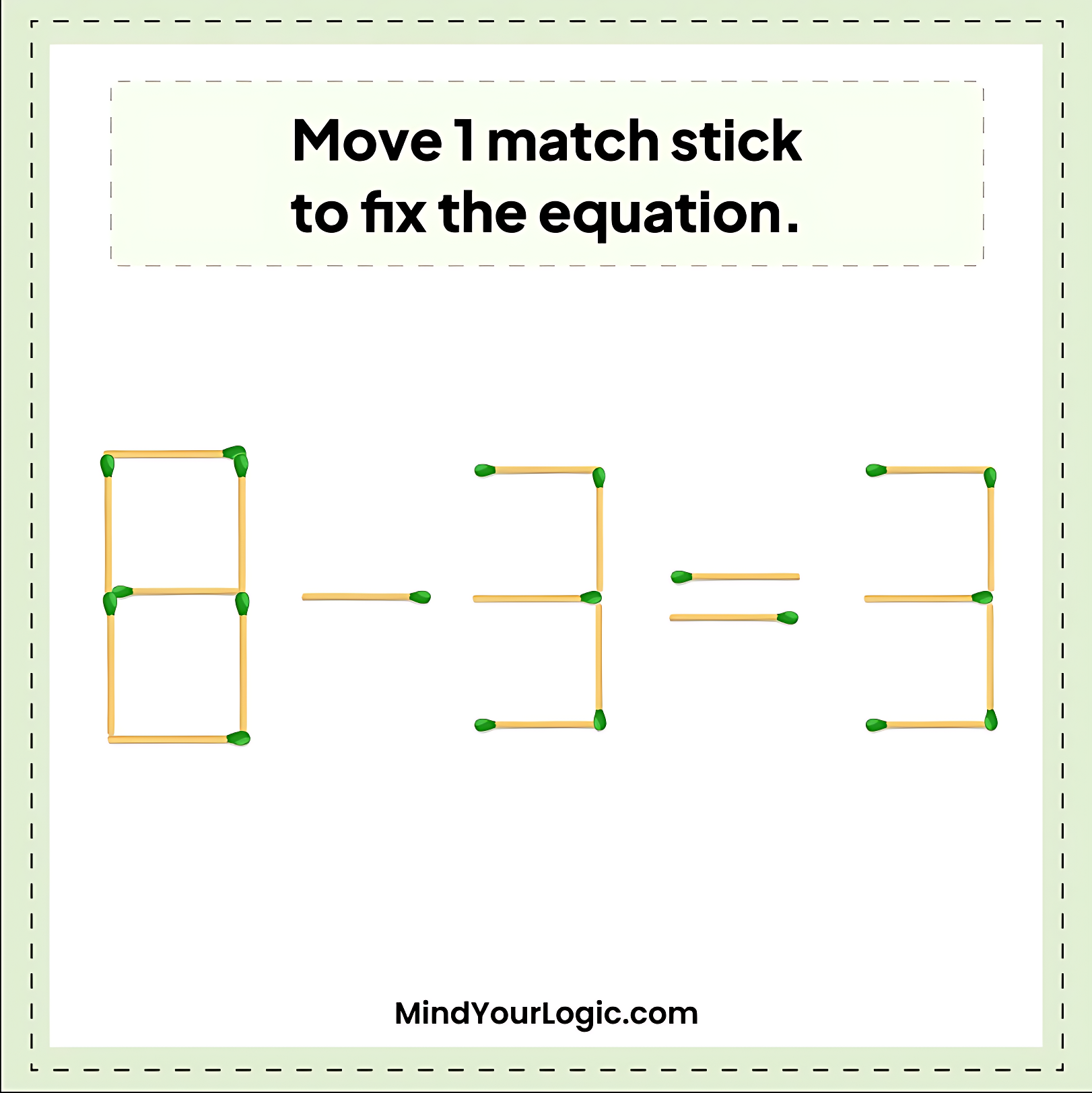 Пересуньте лише один сірник: цікава головоломка