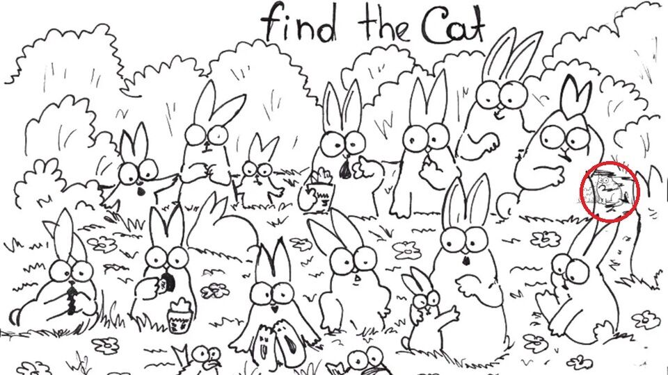Головоломка не з простих: знайдіть кота серед кроликів