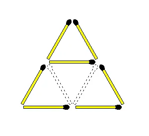 Зробіть два трикутники: хитра головоломка з сірниками