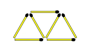 Зробіть два трикутники: хитра головоломка з сірниками