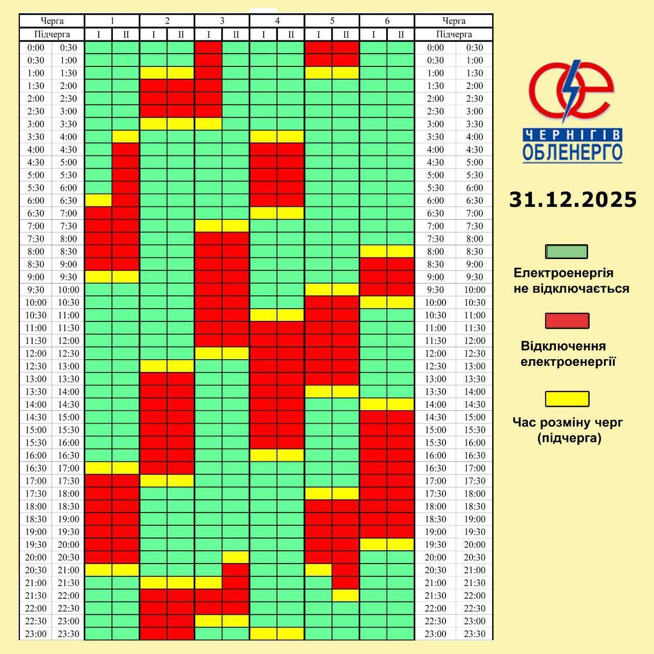 Переддень Нового року без світла: які графіки відключень ввели у більшості областей України