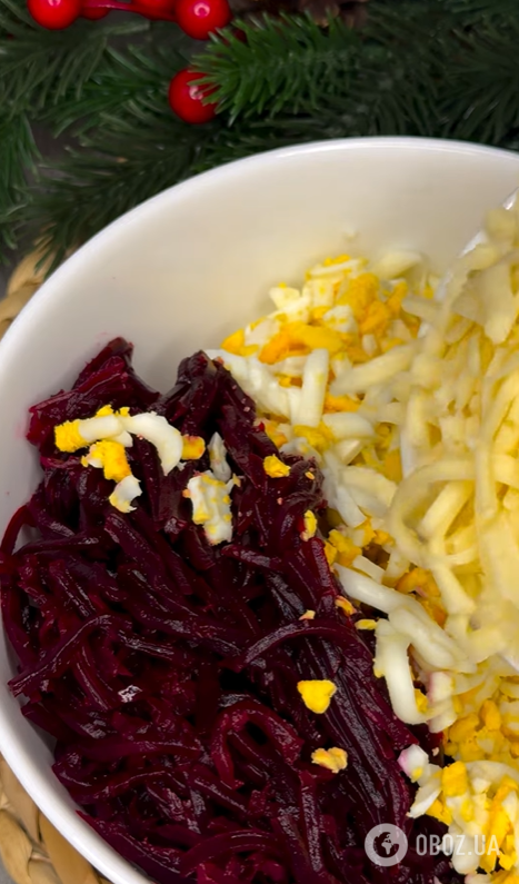 Лінивий салат з буряком на Новий рік: не потрібно викладати шарами