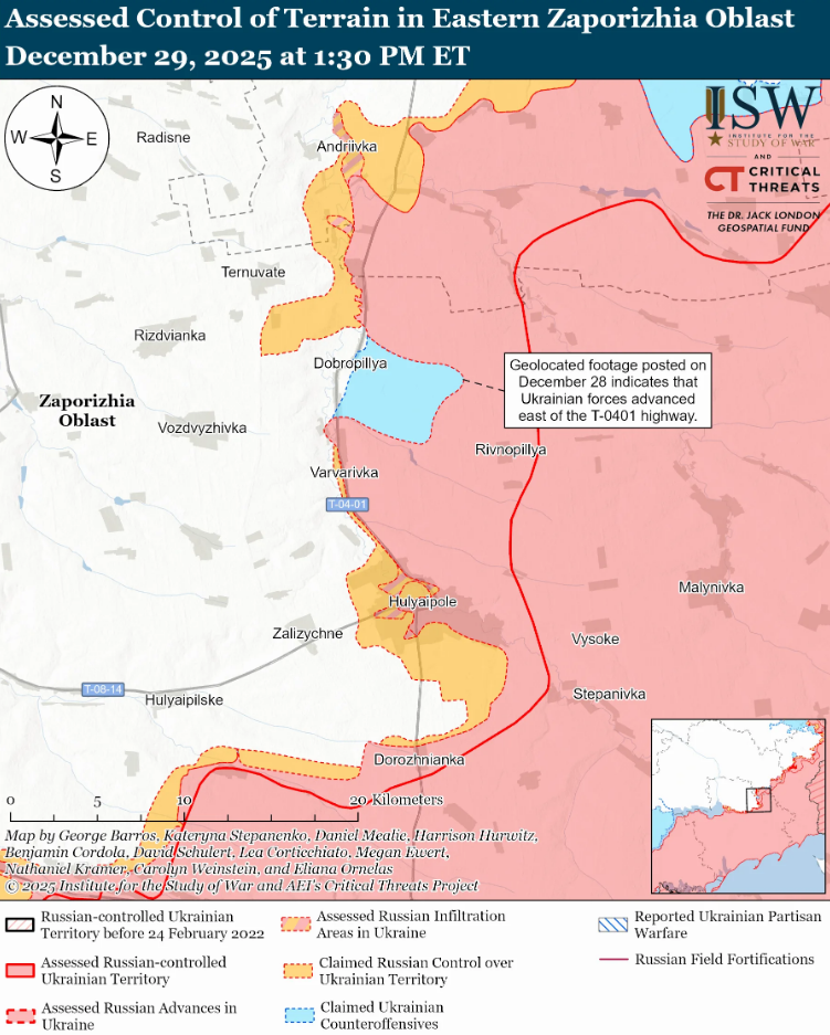 Українські війська просунулися поблизу Сіверська, Олександрівки та Гуляйполя: аналіз ISW