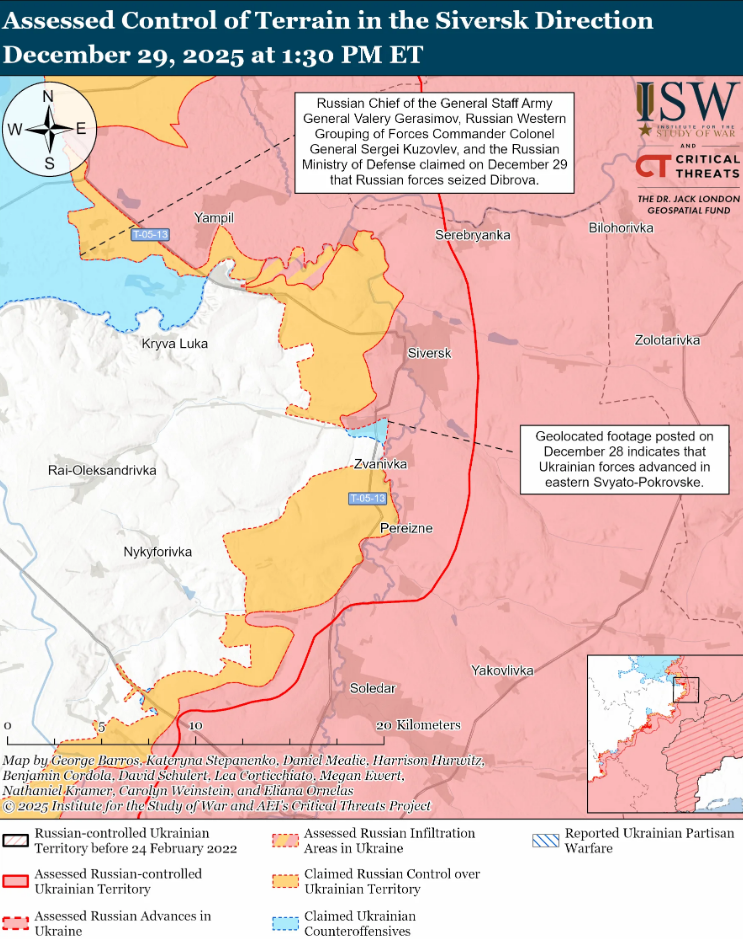 Українські війська просунулися поблизу Сіверська, Олександрівки та Гуляйполя: аналіз ISW