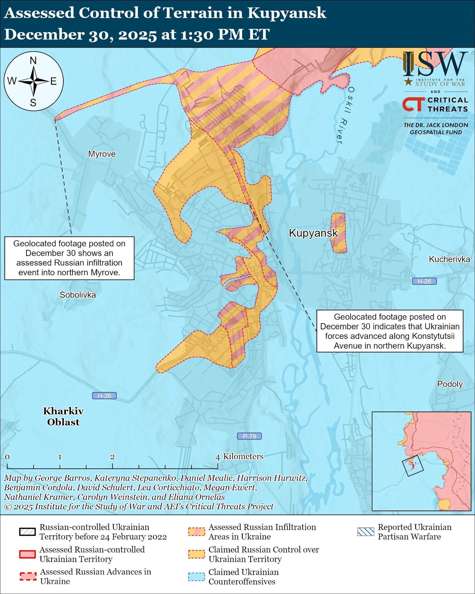 Украинские войска продвинулись в районах Покровска и Купянска: анализ ISW