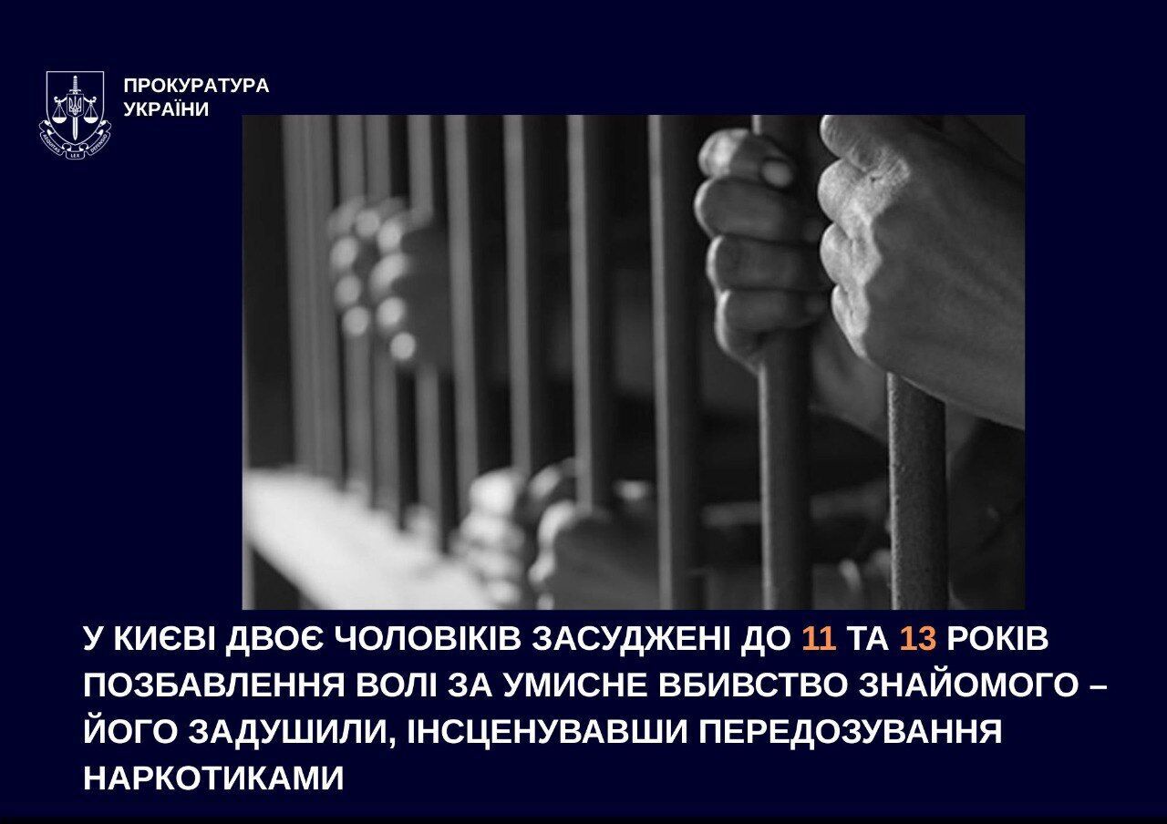 Убили знакомого, инсценировав передозировку наркотиками: в Киеве суд вынес приговор двум мужчинам. Подробности