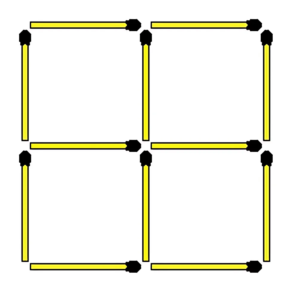 Як утворити 11 квадратів? Хитра головоломка із сірниками