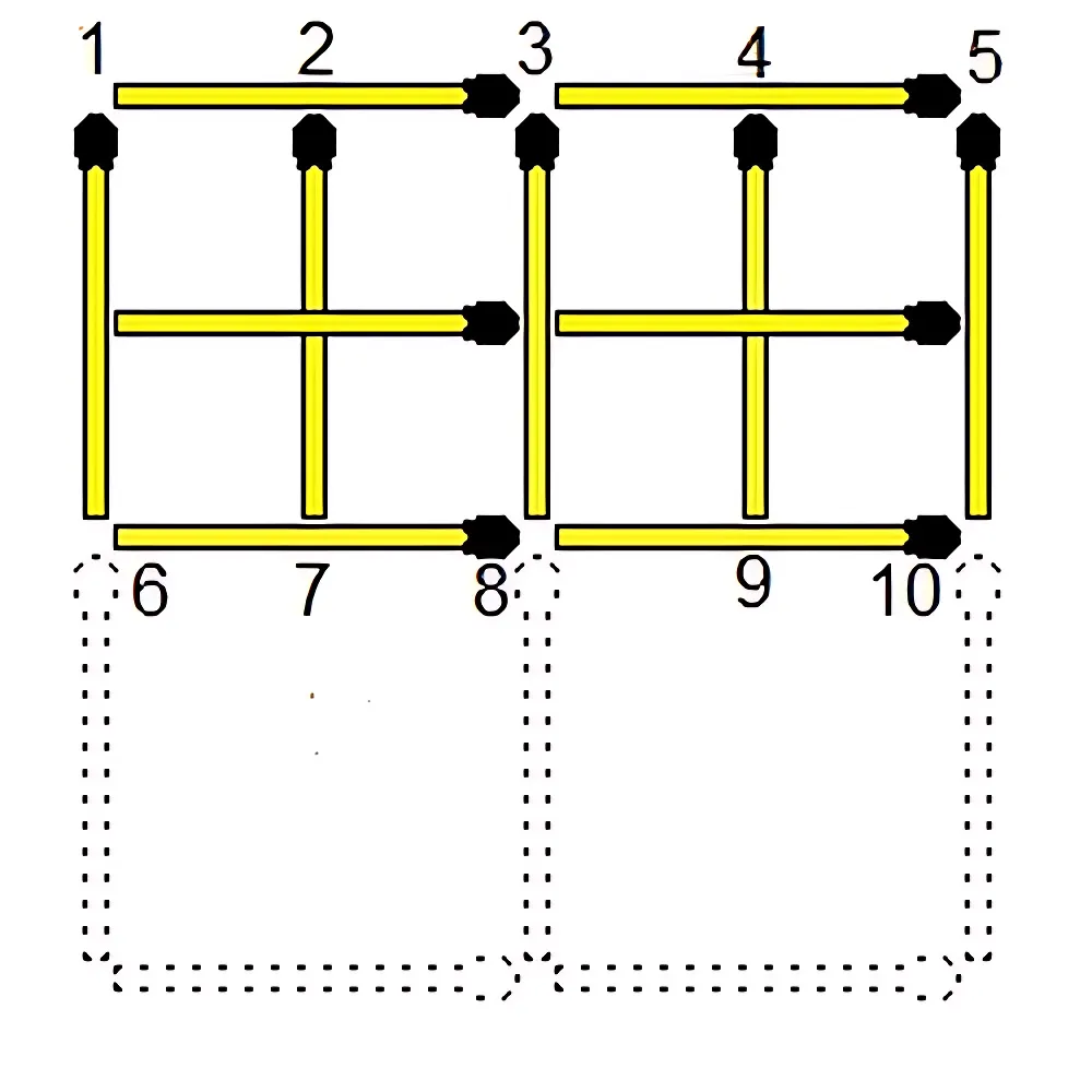 Як утворити 11 квадратів? Хитра головоломка із сірниками