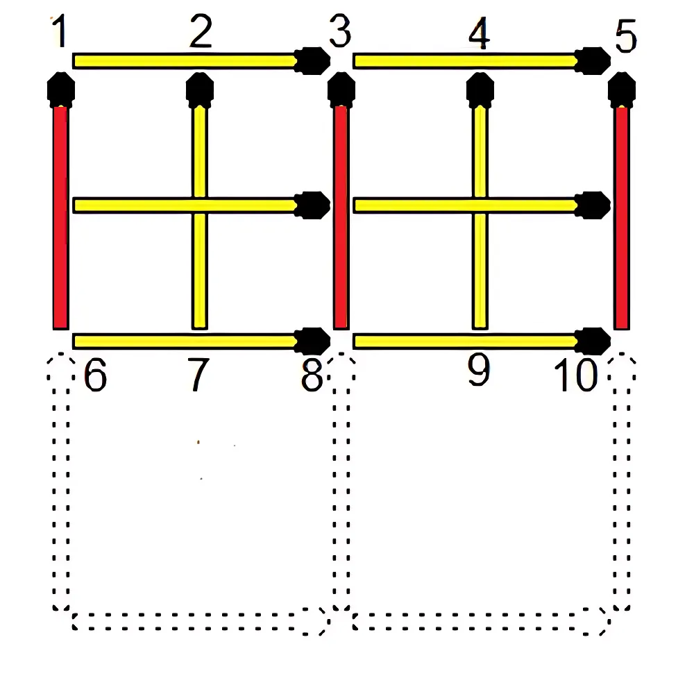 Як утворити 11 квадратів? Хитра головоломка із сірниками