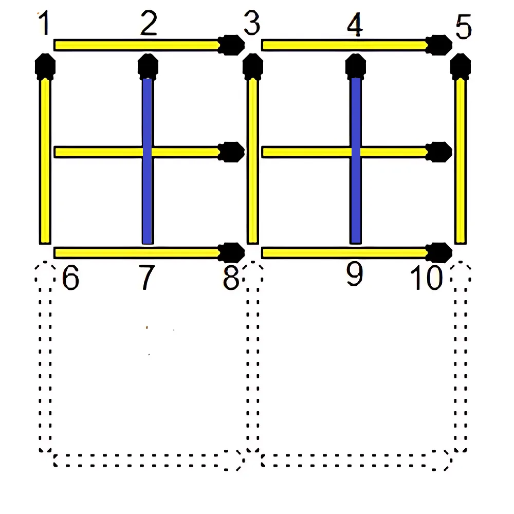 Як утворити 11 квадратів? Хитра головоломка із сірниками