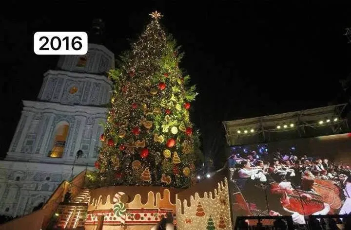 Який вигляд мала головна новорічна ялинка України у різні періоди: з 1955-го по 2024 рік. Фото