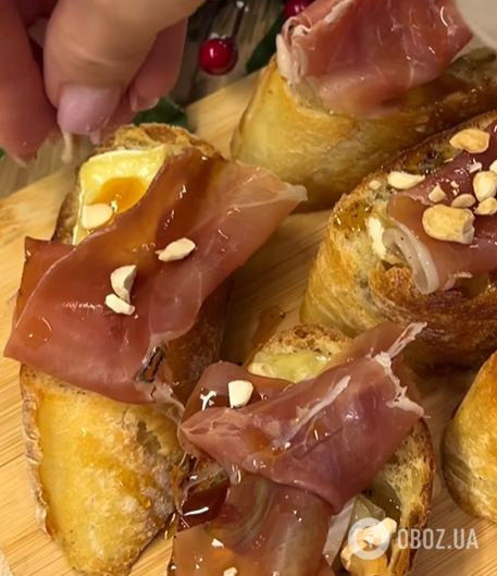 Вишукані брускети з сиром брі та хамоном для святкового столу: ділимось рецептом вишуканої закуски