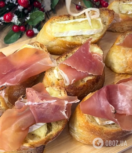 Вишукані брускети з сиром брі та хамоном для святкового столу: ділимось рецептом вишуканої закуски