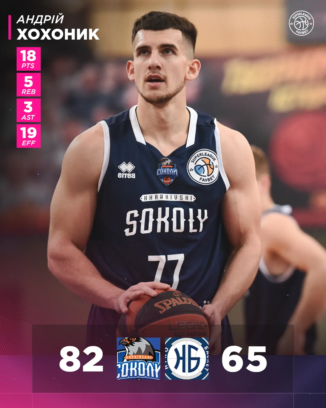 "Харьковские Соколы" с рекордом сезона добыли победу в Суперлиге Favbet