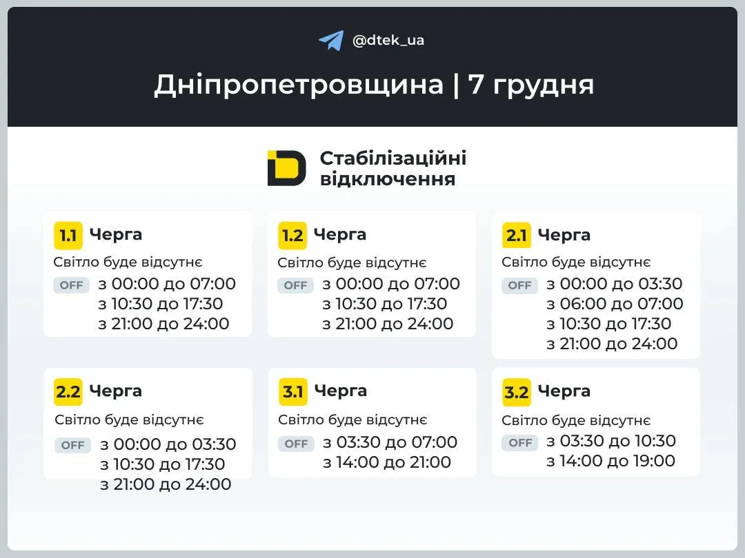 Когда будут выключать свет 7 декабря: известны графики