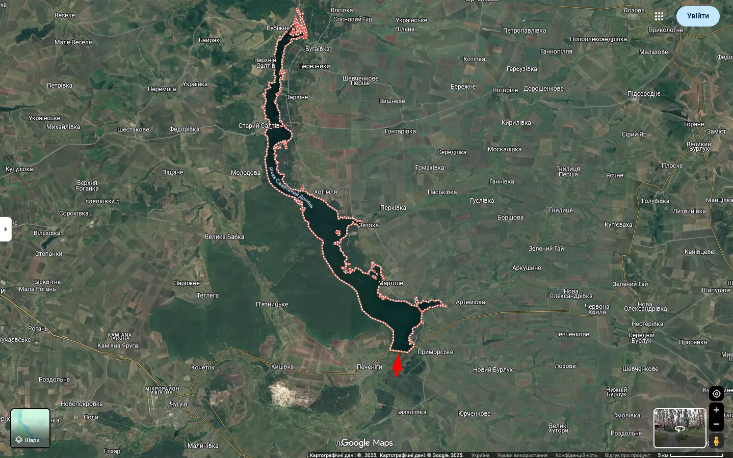 Окупанти вдарили по греблі Печенізького водосховища на Харківщині: перші подробиці