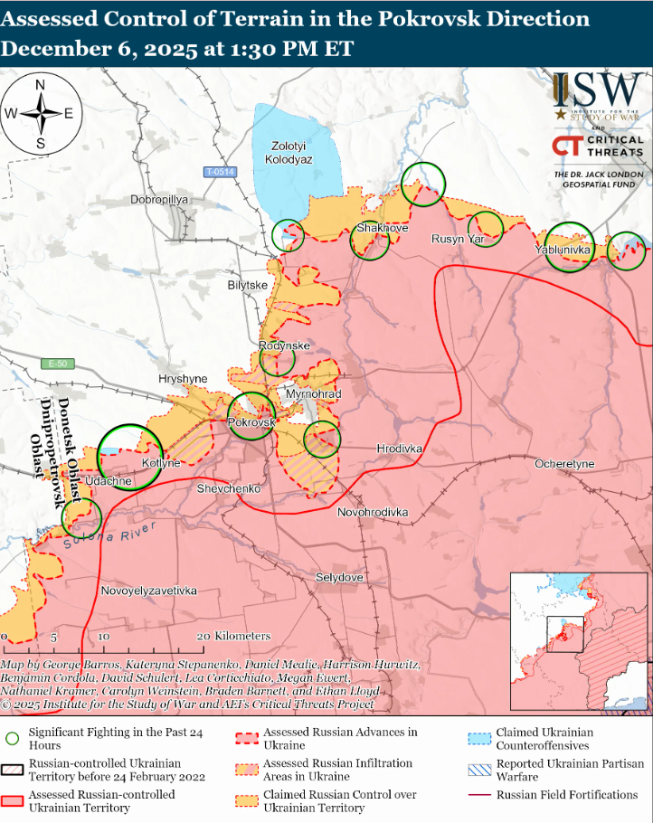 Силы обороны все еще держат Покровск и Мирноград, но логистика превращается в проблему – ISW