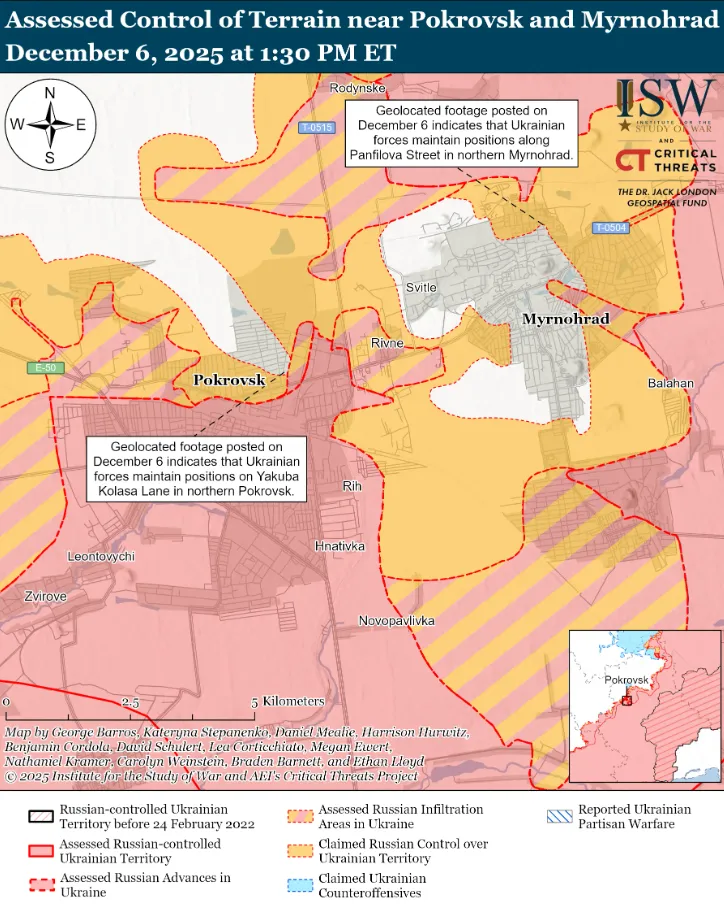 Силы обороны все еще держат Покровск и Мирноград, но логистика превращается в проблему – ISW