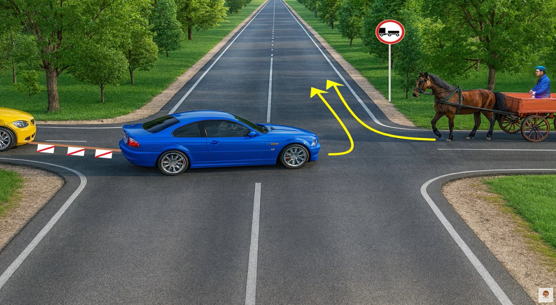 Кто нарушит требования запрещающего знака? Непростая задача по ПДД