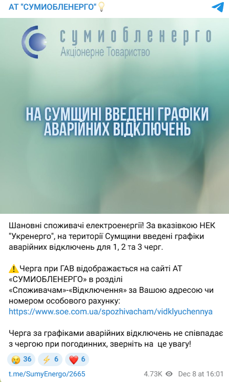 Інформація про ГАВ у Сумах