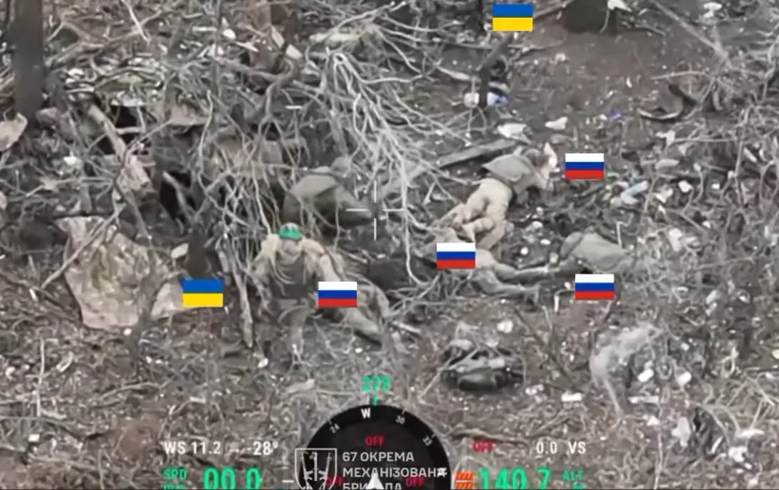 Двоє українських військових взяли в полон шістьох окупантів на Олександрівському напрямку. Відео