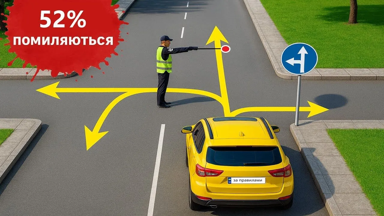 В якому напрямку можна їхати? Тест на знання ПДР