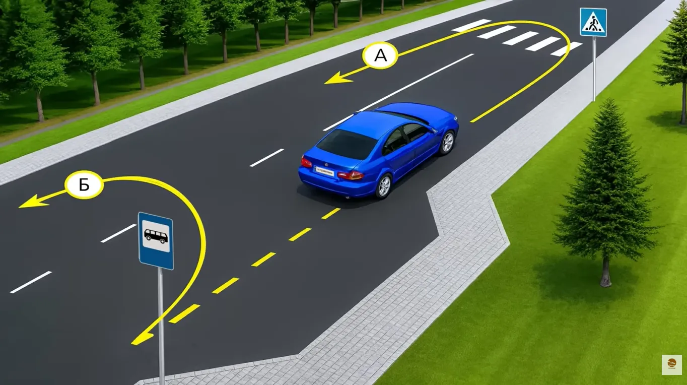 Який розворот дозволений? Завдання з ПДР