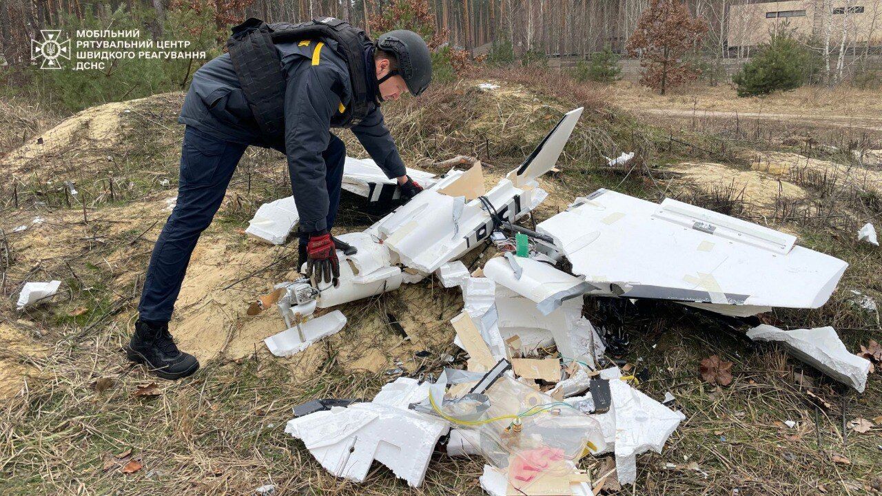 В одном из районов Киевщины обнаружили обломки российского БпЛА "Гербера". Подробности и фото