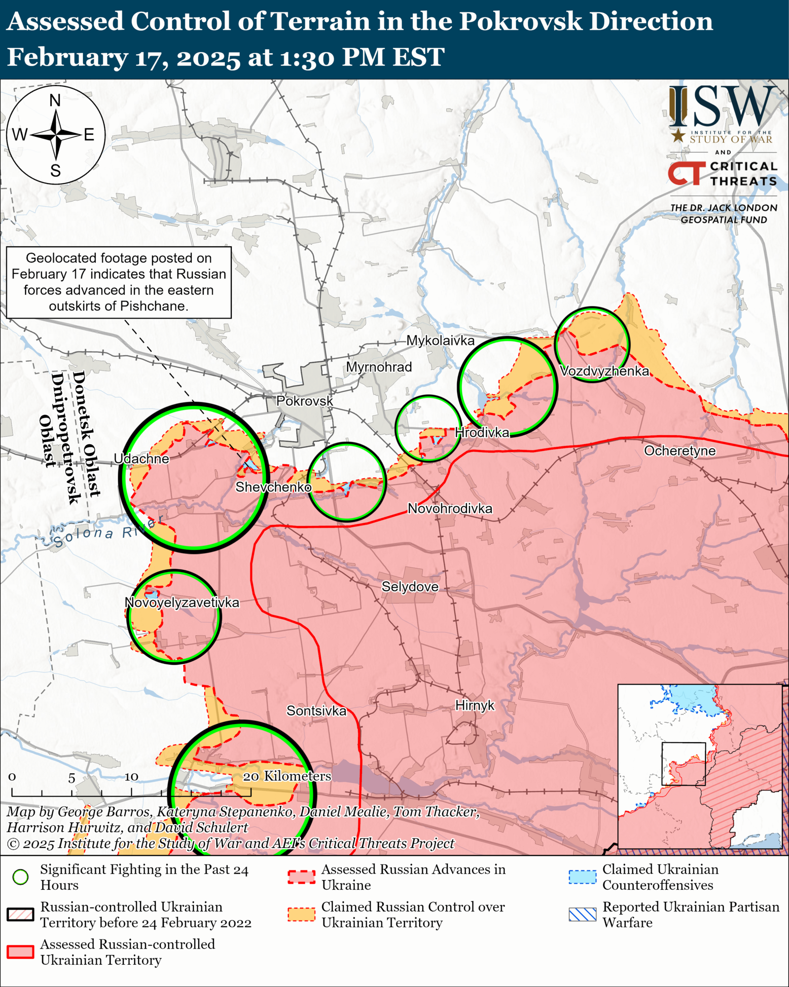 Российские войска продвинулись на Донетчине, но получили отпор на других направлениях фронта: в ISW оценили ситуацию. Карта