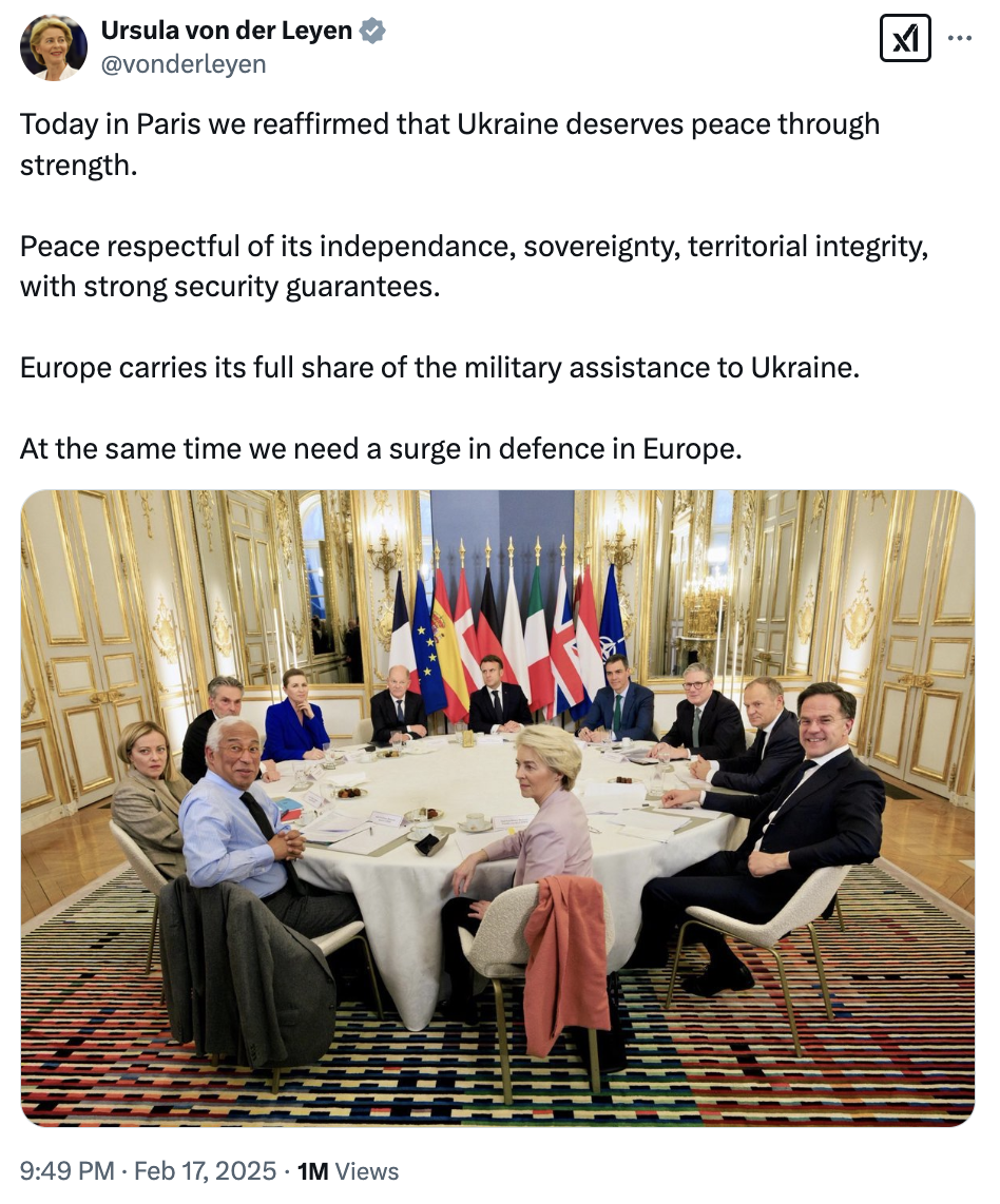 Украина заслуживает мира через силу: лидеры стран Европы провели "экстренную встречу" в Париже