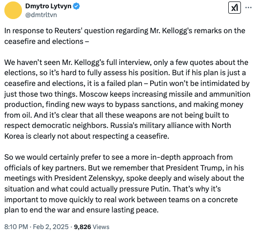 "Провальний план": радник Зеленського різко відреагував на заяву Келлога про вибори в Україні
