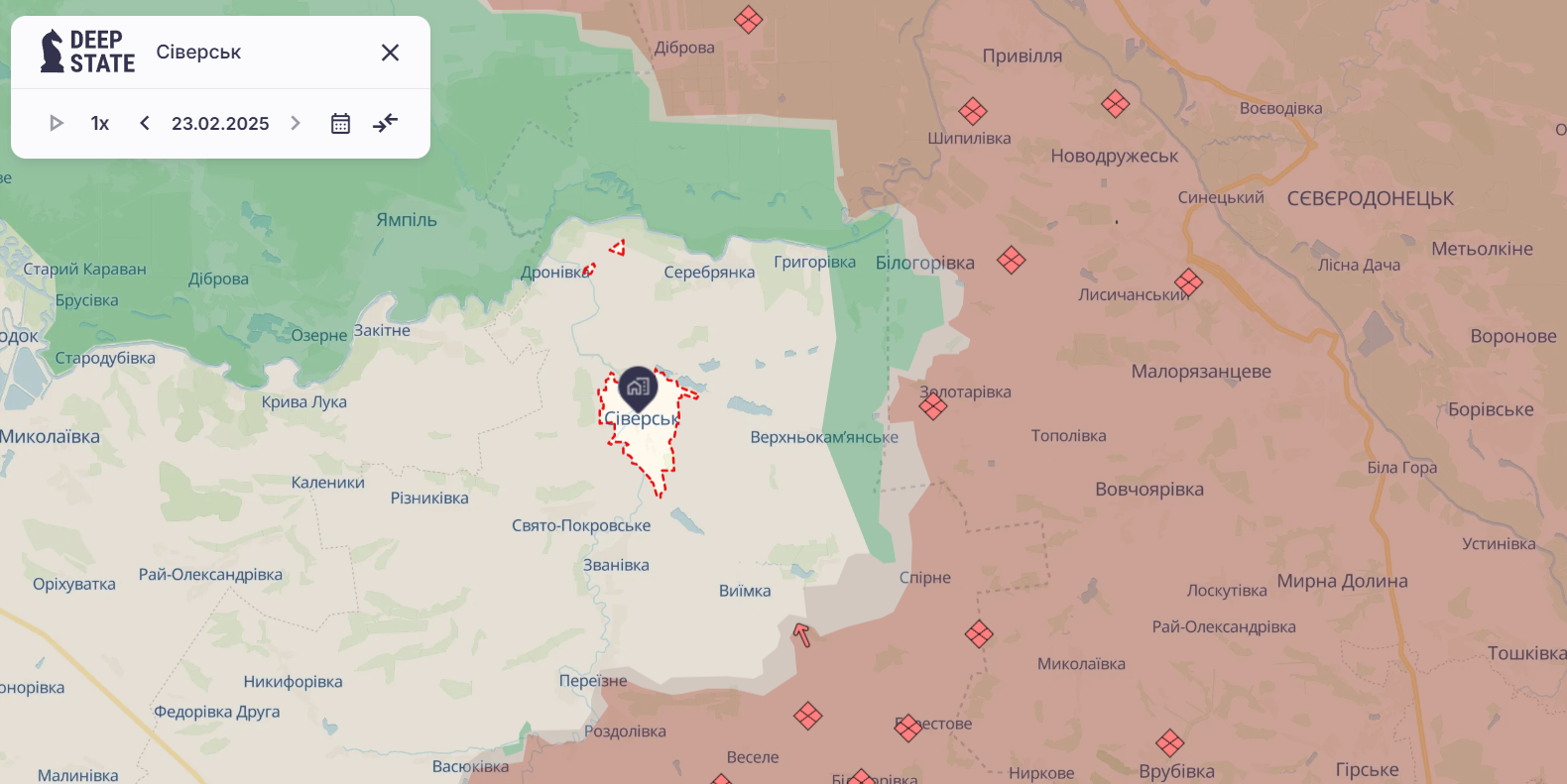 Оккупанты хотят выйти на господствующие высоты на левом берегу Северского Донца: военный рассказал о ситуации. Карта