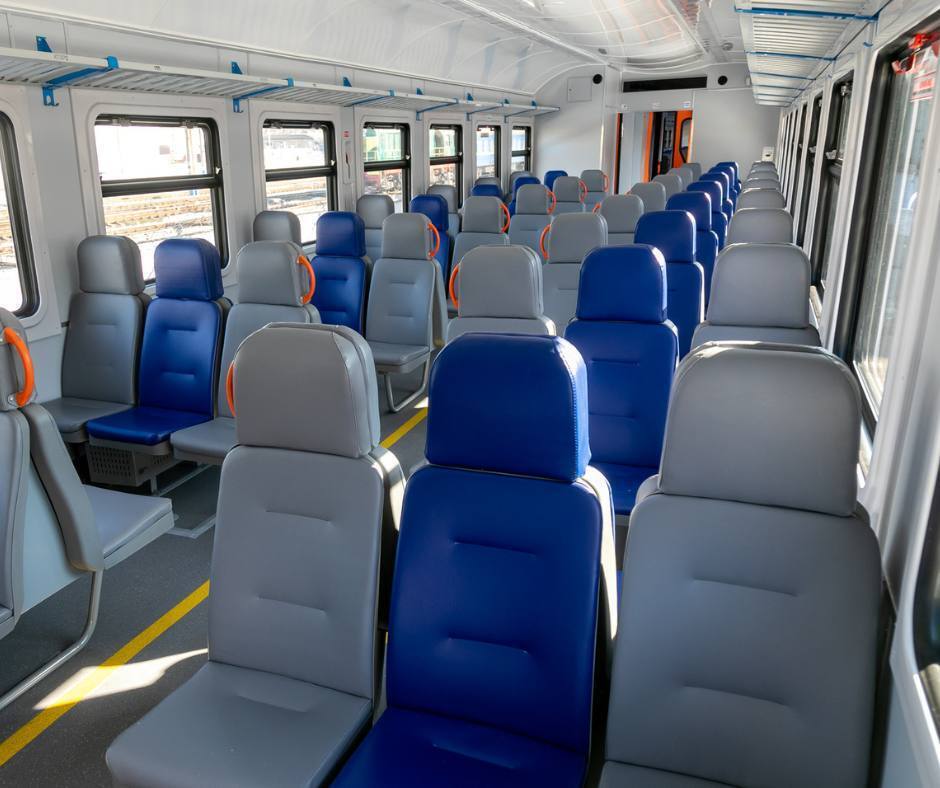 Поезд оборудовали комфортными сиденьями