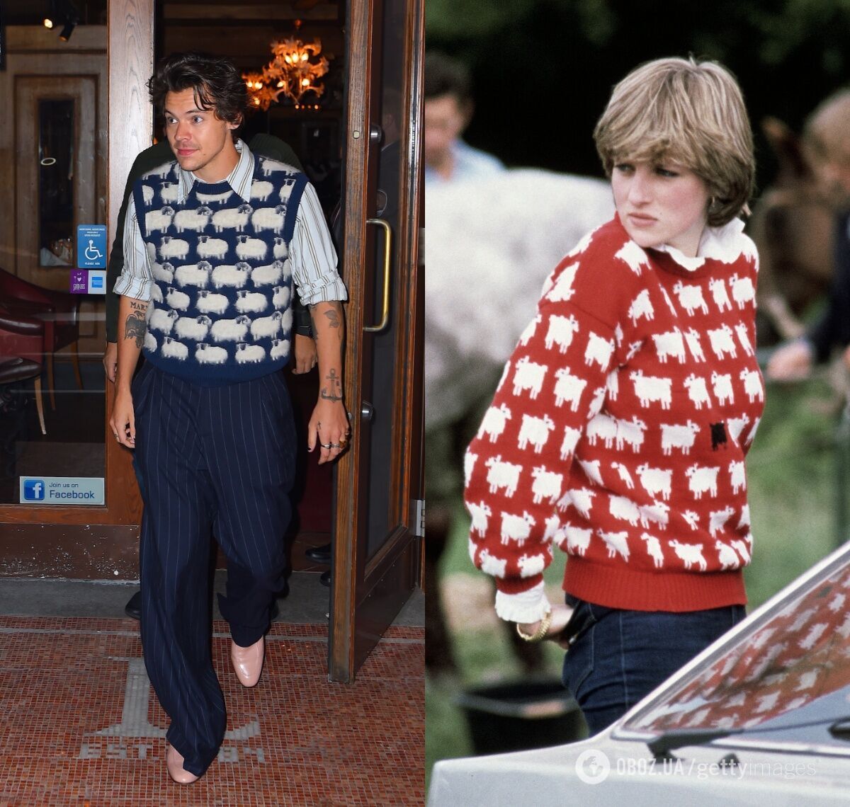 5 звезд, которые скопировали культовые образы принцессы Дианы: от "платья мести" до джемпера с овцами. Фото