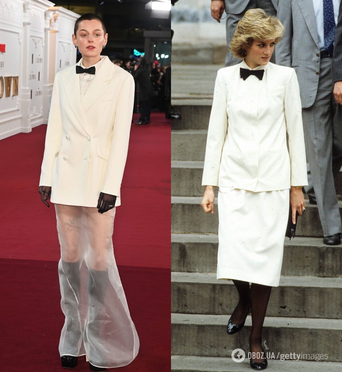 5 звезд, которые скопировали культовые образы принцессы Дианы: от "платья мести" до джемпера с овцами. Фото