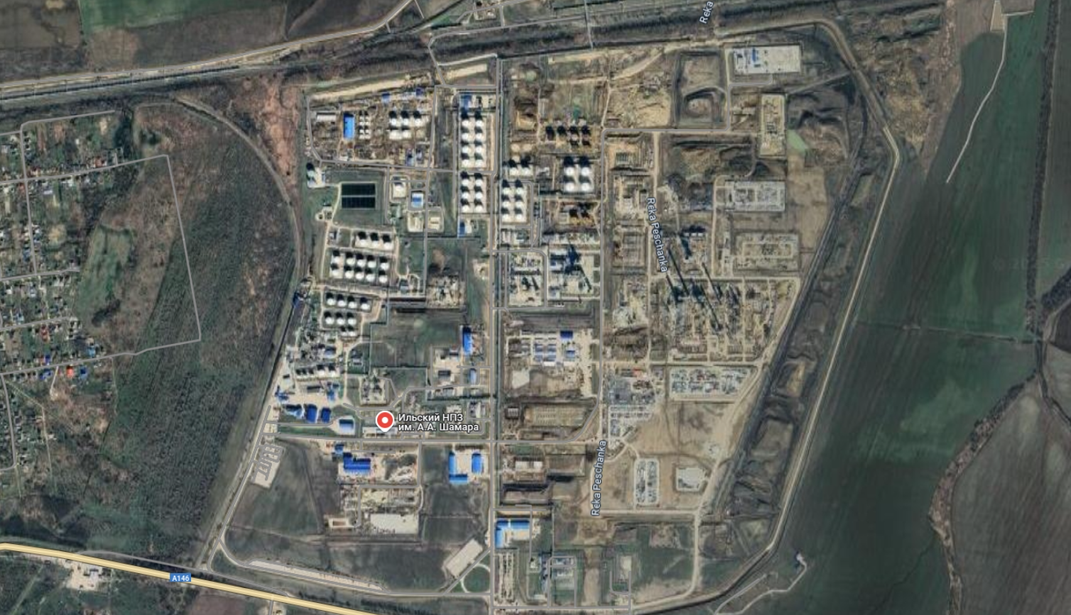Ильский нефтеперерабатывающий завод на карте