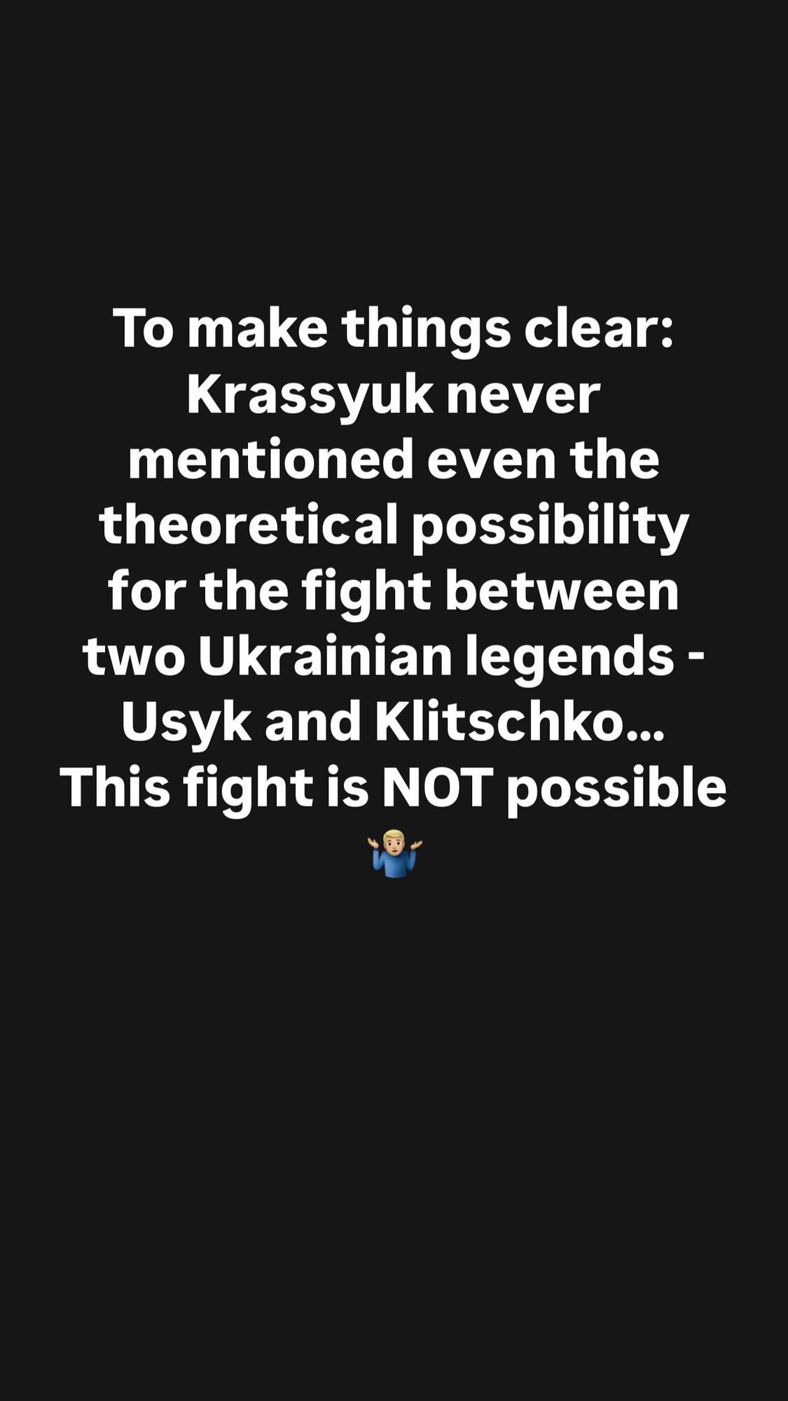 Промоутер Усика виступив із новою заявою про бій із Кличком