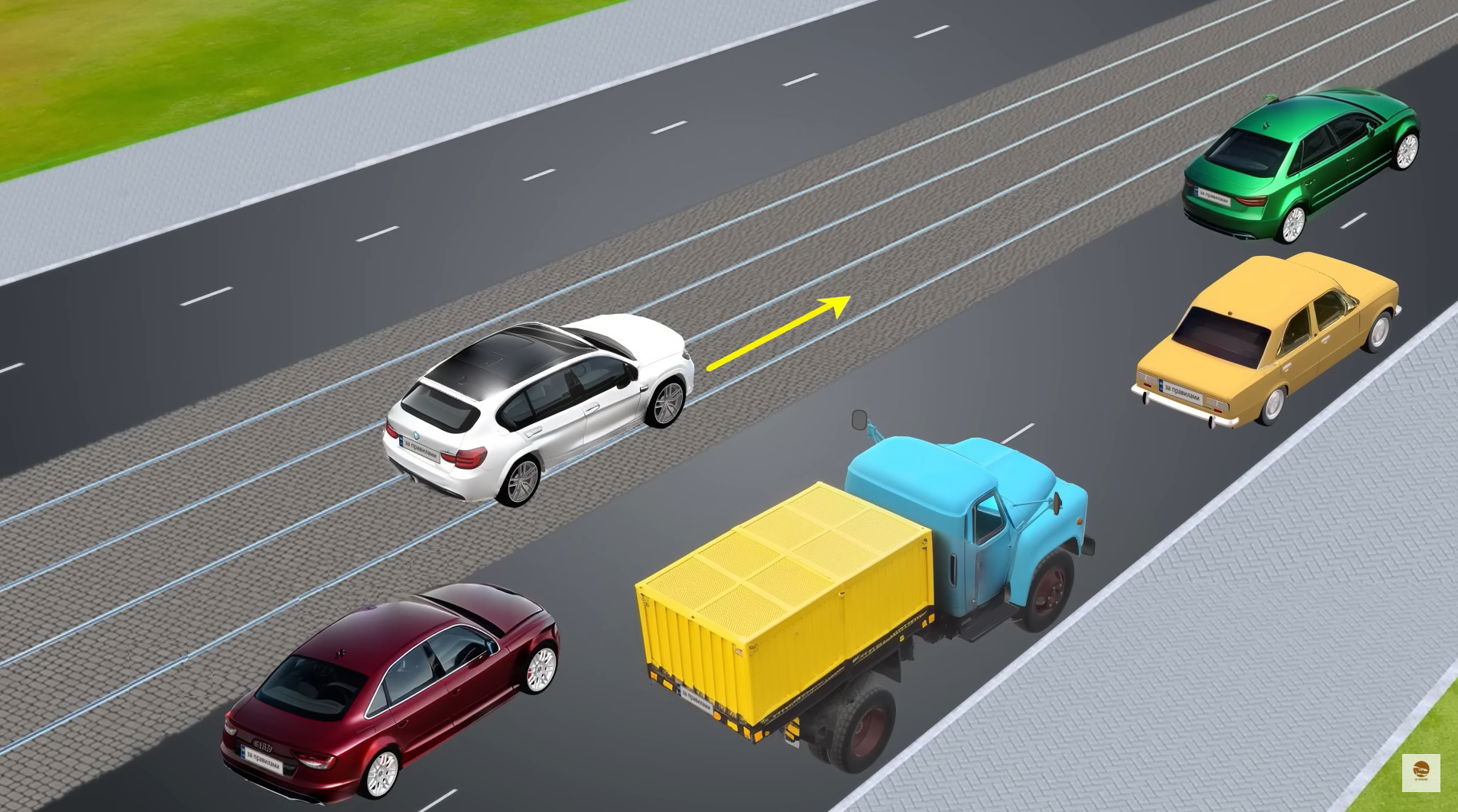 Разрешено ли проехать по трамвайным путям? Задание по ПДД