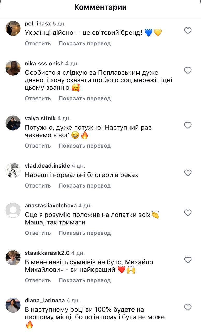 Михаил Поплавский вошел в ТОП-4 инфлюэнсера Украины по версии Forbes