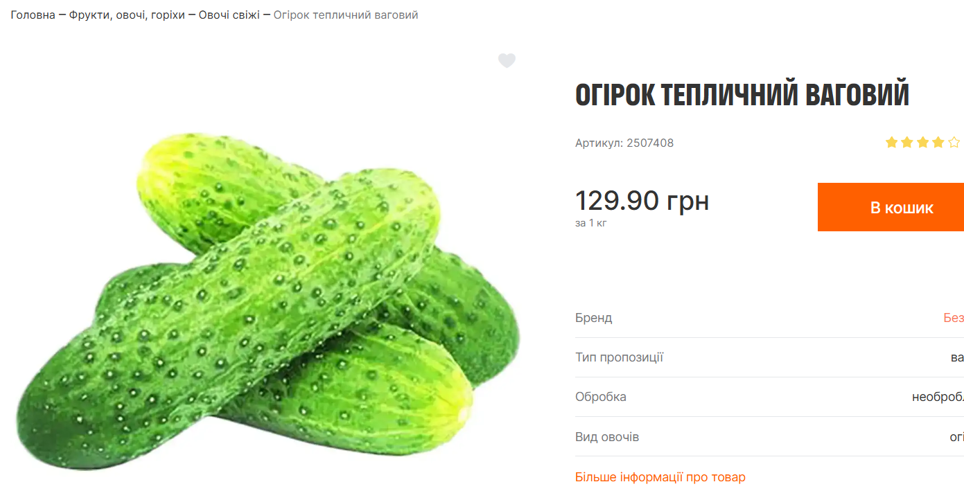 Ціни в супермаркеті