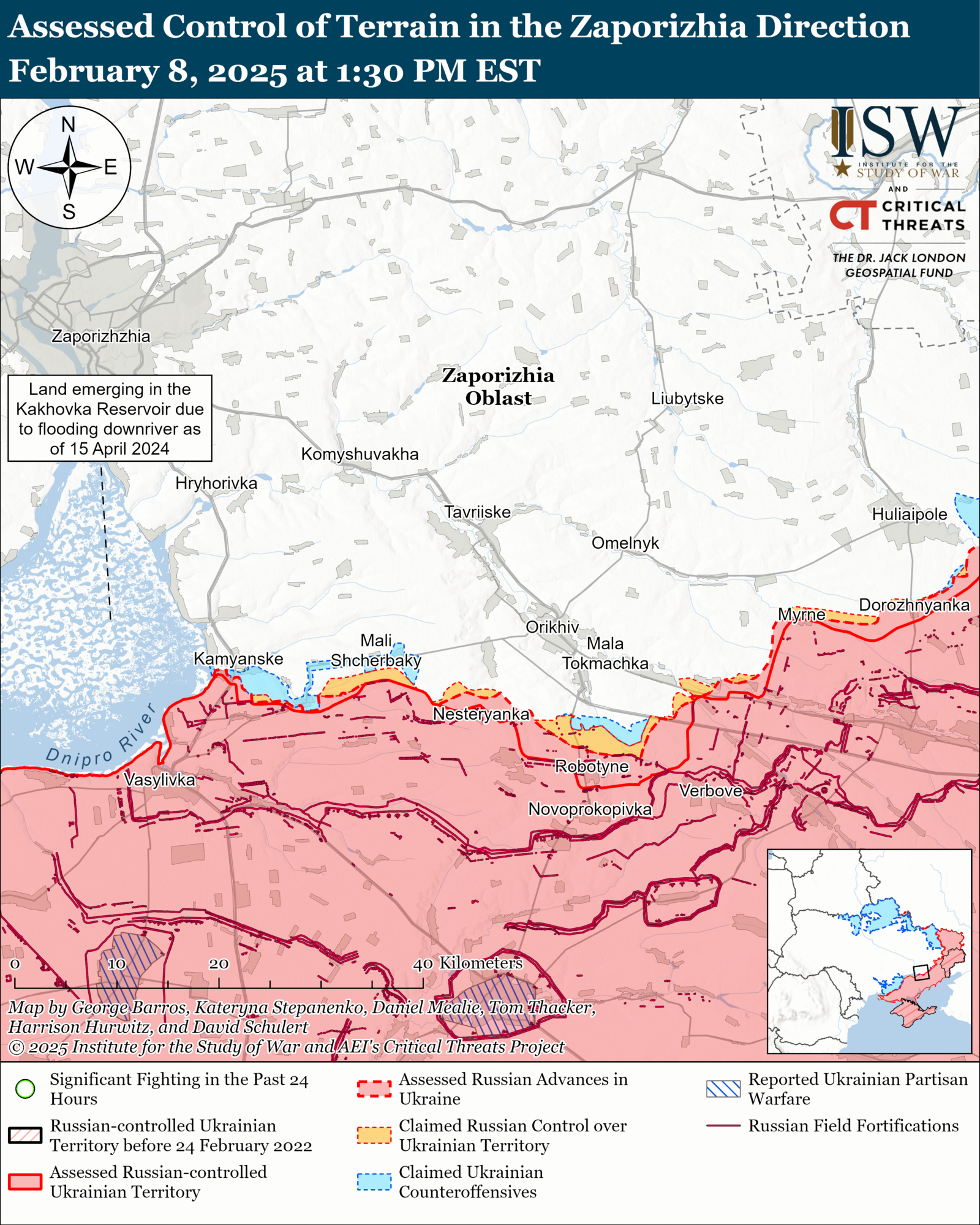 Боевые деяния в Запорожской области.