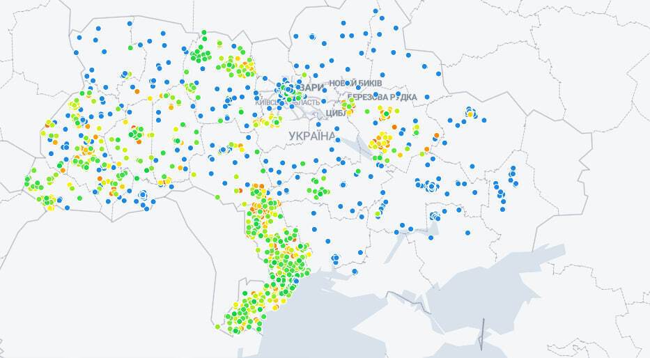 Мапа безбар'єрності України