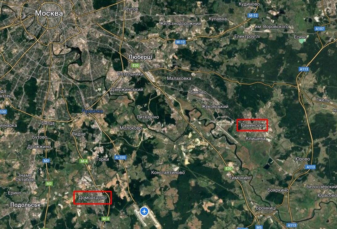 Дрони масовано атакували Москву та Підмосков'я, через "криву" РЕБ дісталося будинкам. Фото й відео