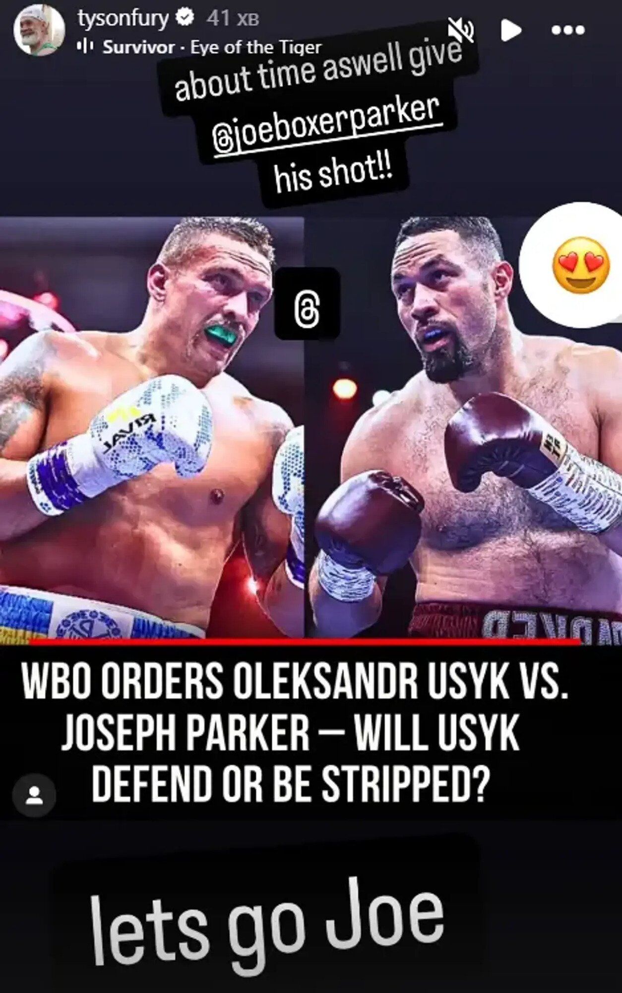 "Саме час". Ф'юрі вперше прокоментував ультиматум WBO по Усику
