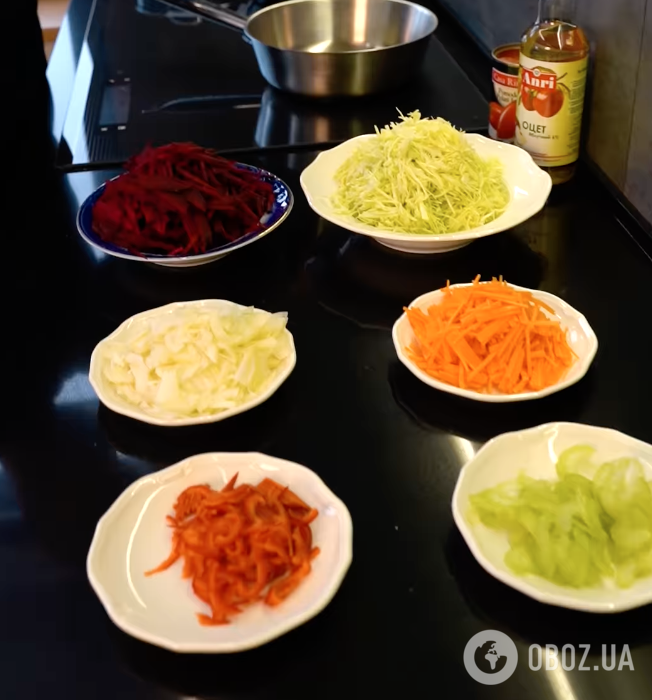 Овощи для борща