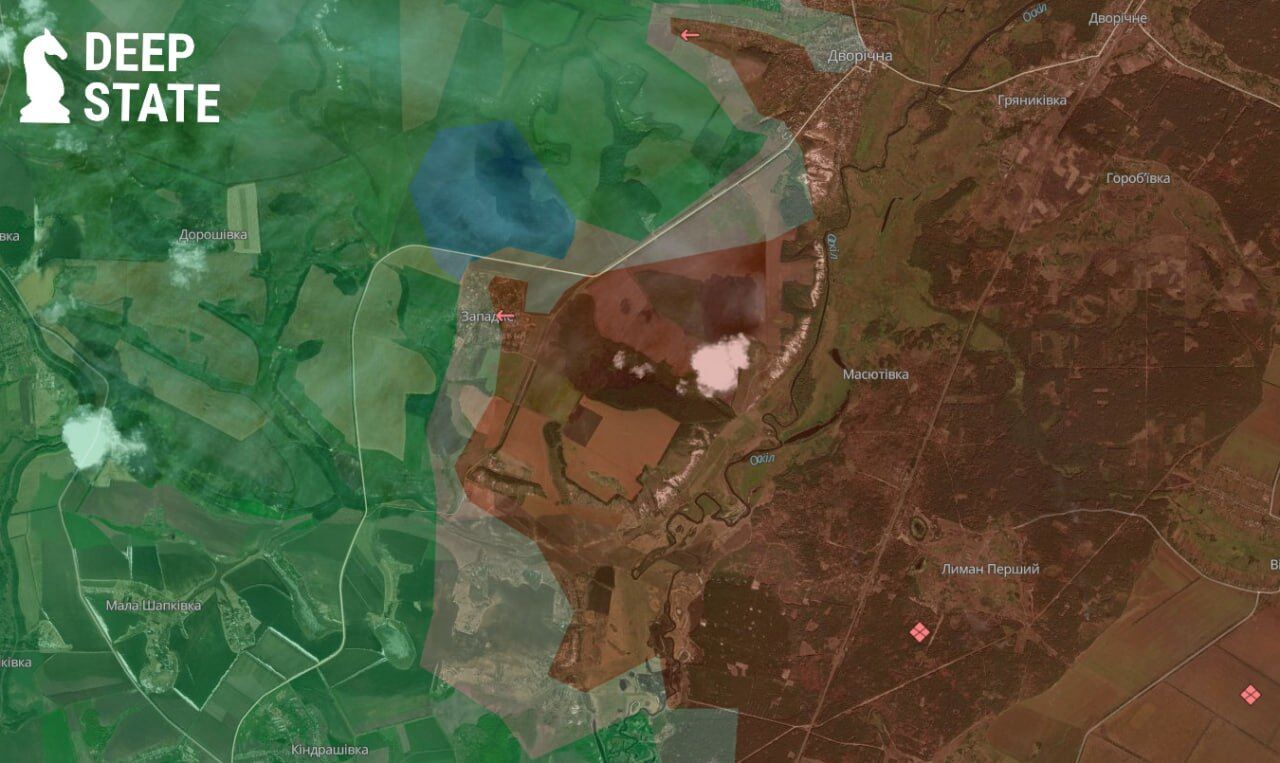 Сили оборони відтіснили ворога на північ від Западного на Харківщині  – DeepState