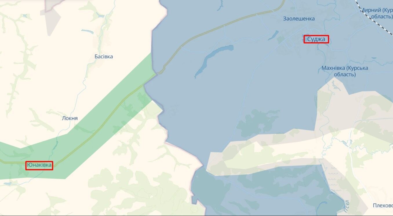 Російські війська намагаються прориватися в бік траси від Юнаківки до Суджі на Курщині: у ЦПД розповіли про ситуацію. Карта