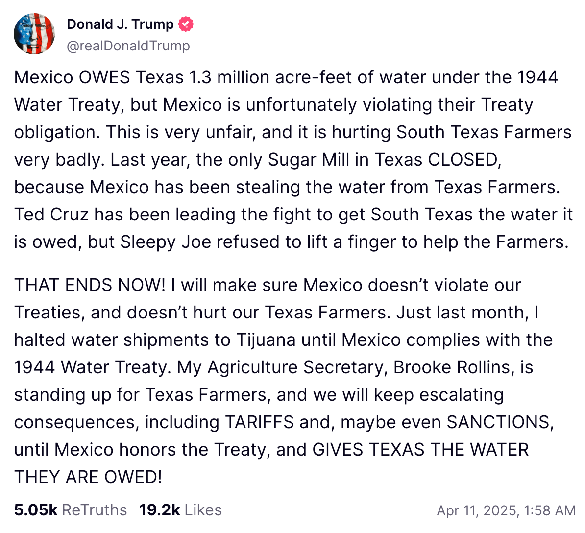 Угрозы Трампа Мексике